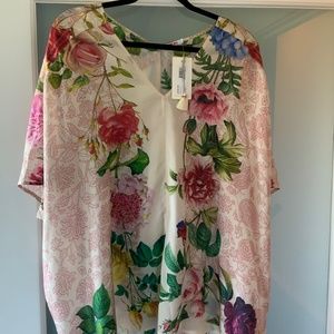 Johnny Was Silk Botan Top 1X NWT